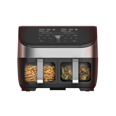 Instant Vortex Plus 8 in 1 Friggitrice ad aria doppio cestello Dual Clearcook 8L