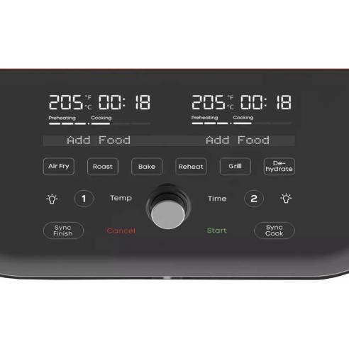 Instant Vortex Plus 8 in 1 Friggitrice ad aria doppio cestello Dual Clearcook 8L