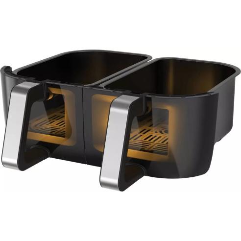 Instant Vortex Plus 8 in 1 Friggitrice ad aria doppio cestello Dual Clearcook 8L