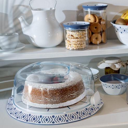 Stefanplast - Portatorta in plastica 37 cm linea tosca grigio