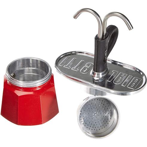 Bialetti - Caffettiera moka mini express 2 tazze rossa