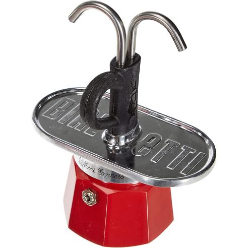 Bialetti - Caffettiera moka mini express 2 tazze rossa