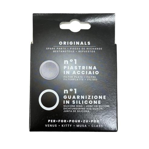 Ricambio Bialetti 4 Tazze: Guarnizione + Piastrina Acciaio