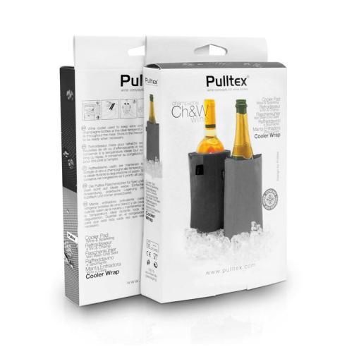 Pulltex - Fascia refrigerante duo raffredda bottiglie double-face grigio e nero