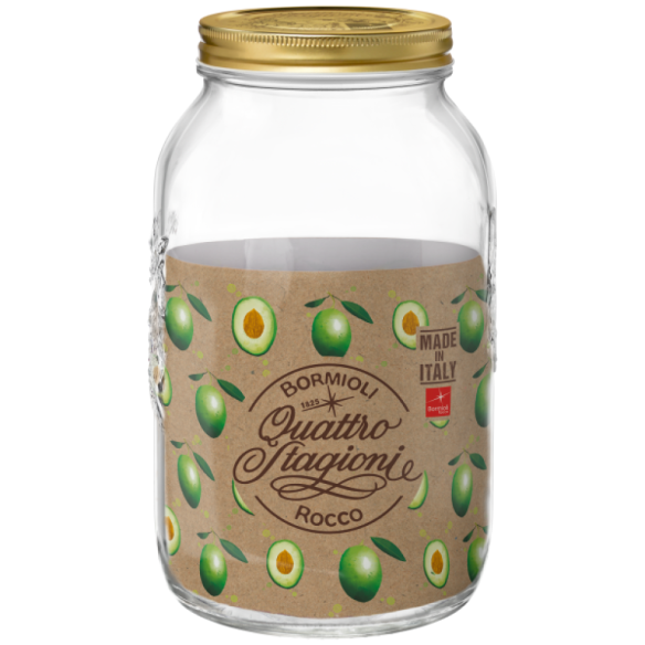 Bormioli - Quattro stagioni vaso in vetro 3,8 litri con capsula