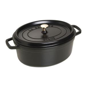 Staub - Casseruola cocotte ovale nera in ghisa smaltata 31cm