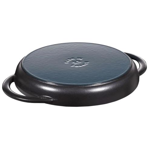 Staub - Bistecchiera tonda in ghisa smaltata 23 cm nera