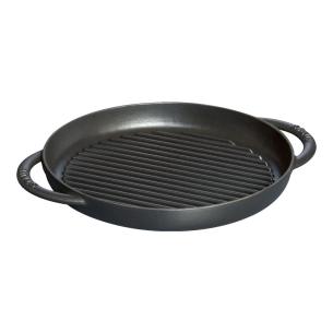 Staub - Bistecchiera tonda in ghisa smaltata 26 cm nera