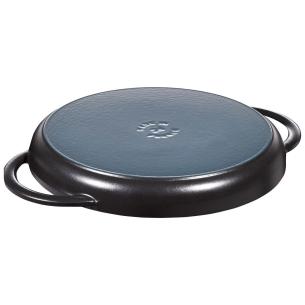Staub - Bistecchiera tonda in ghisa smaltata 26 cm nera 2