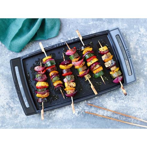 Staub - Piastra teppanyaki rettangolare liscia in ghisa smaltata 48 cm nera