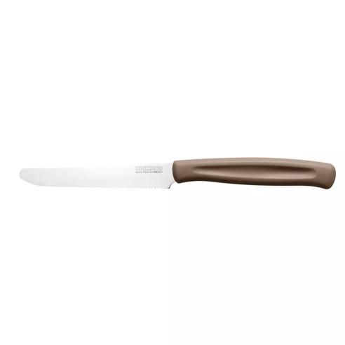 Kaimano - Coltelli da tavola con manico in plastica 6 pz marrone