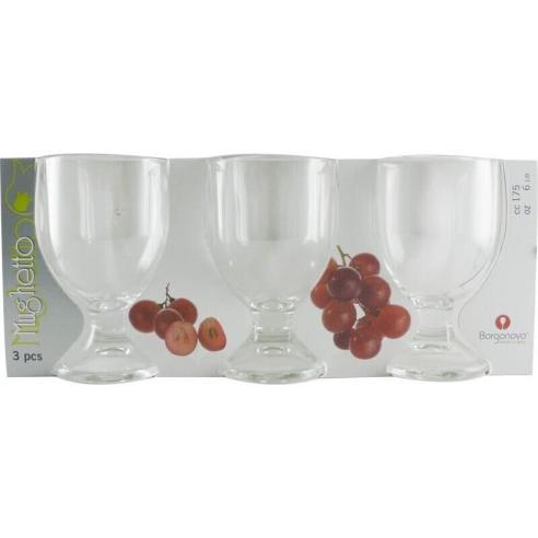 Borgonovo - Set 3 bicchieri vino mughetto in vetro 175 ml