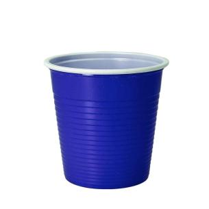 Dopla - Bicchieri in plastica riutilizzabili bicolore 30 pezzi 230 ml blu