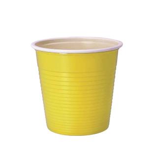 Dopla - Bicchieri in plastica riutilizzabili bicolore 30 pezzi 230 ml giallo