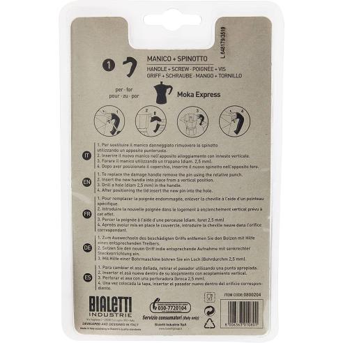 Bialetti - Ricambio manico per caffettiera moka 9 e 12 tazze