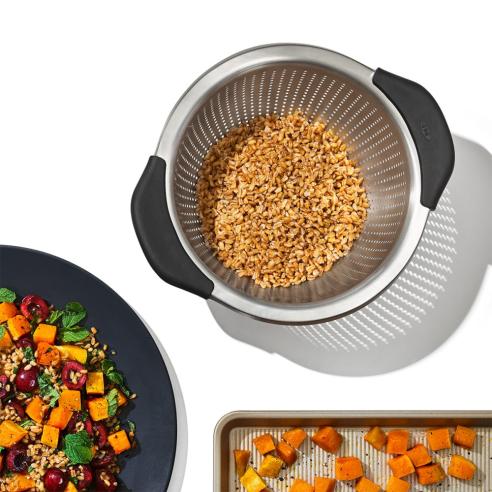 Oxo - Scolapasta in acciaio inox Good Grips 28 cm