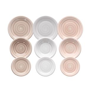 Tognana - Servizio di piatti 18 pezzi in porcellana linea Sabrina Cipria multicolor