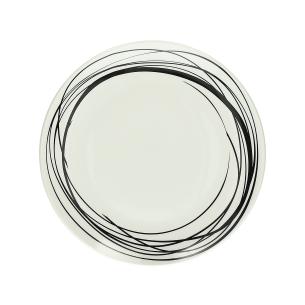 Tognana - Dinner plate in porcelain Metropolis Graphic line art