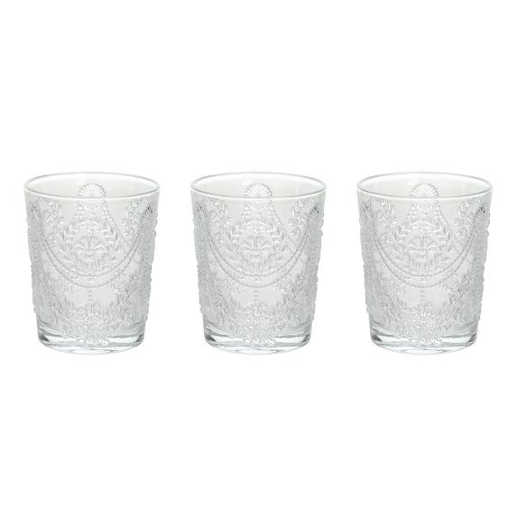 Tognana - Set of 3 glasses in transparent glass, Savoy line, 320 ml