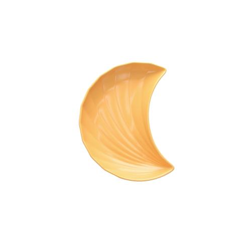 Tognana - Relief crescent plate Aruba yellow line 23 cm