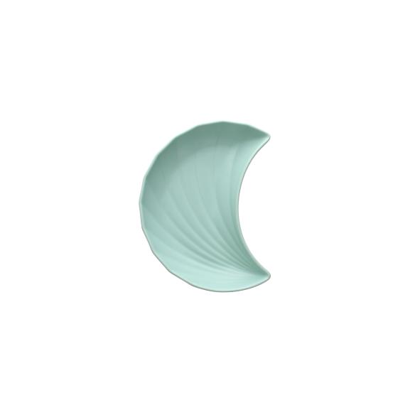 Tognana - Relief crescent plate Aruba green line 23 cm