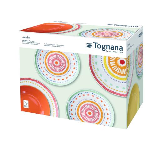 Tognana - Servizio di piatti in porcellana 18 pezzi linea Madison Aruba