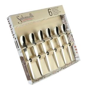 Salvinelli - Set of 6 stainless steel mocha spoons
