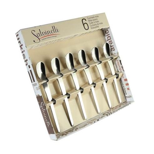 Salvinelli - Set of 6 stainless steel mocha spoons