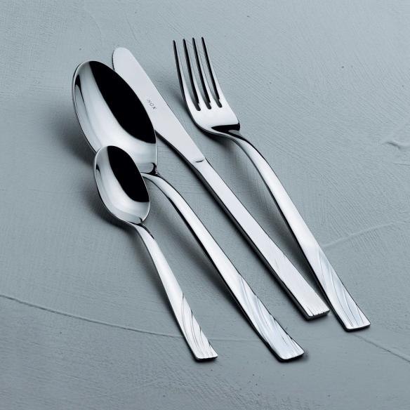 Salvinelli - Forchetta da tavolo in acciaio inox modello Arcobaleno spessore 1.8 mm set 12 pezzi
