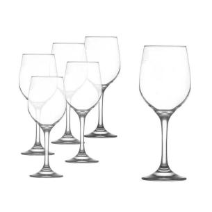 Passione casa - Bicchiere calice acqua in vetro linea Bacco da 395 ml set 6 pezzi