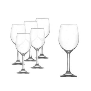 Passione casa - Bicchiere calice vino in vetro linea Bacco da 300 ml set 6 pezzi