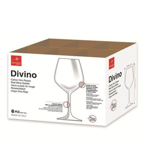 Bormioli - Divino Calice vino rosso in vetro 530 ml set 6 Pz