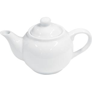 Saturnia - White ceramic teapot Roma line of 50 cl