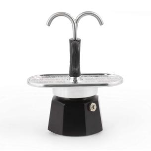 Bialetti - Caffettiera moka mini express 2 tazze nera