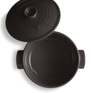 Emile Herny - Round Ceramic Cocotte Pot 5.3 liters Black 2