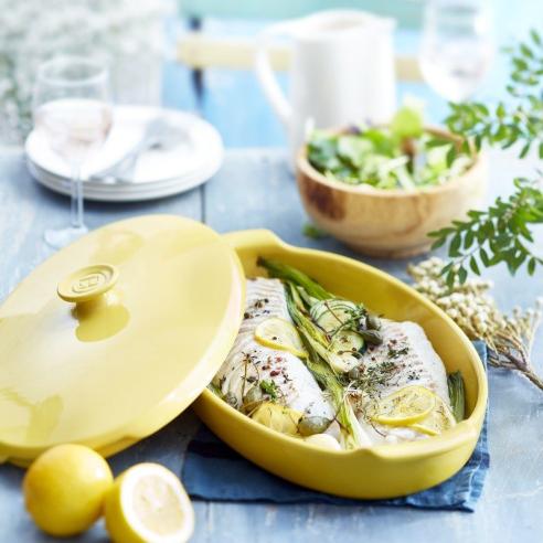 Emile Henry - Pentola Papillotes in ceramica belle-ile verde petrolio