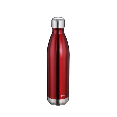Cilio - Elegant stainless steel thermal bottle 750 ml red