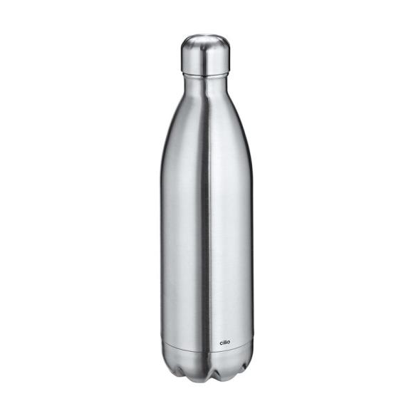 Cilio - Stainless steel thermo bottle Elegant 1 liter silver