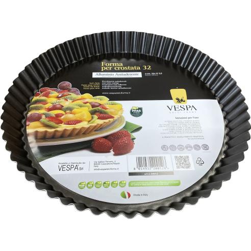 Vespa - Stampo crostata tonda in alluminio antiaderente 32 cm