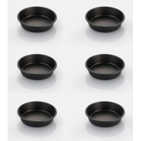 Vespa - Forma tonda liscia in alluminio antiaderente set da 6 pezzi 8 cm