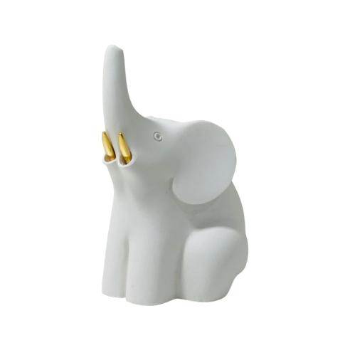Bongelli Preziosi - Statua Elefante in marmorino 10 cm bianco Bongelli Preziosi - Statua Elefante in marmorino 10 cm bianco