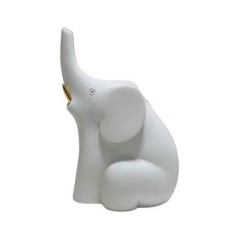 Bongelli Preziosi - Statua Elefante in marmorino 10 cm bianco Bongelli Preziosi - Statua Elefante in marmorino 10 cm bianco