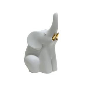 Bongelli Preziosi - Statua Elefante in marmorino 10 cm bianco