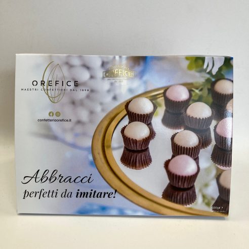 Orefice Confetti-Abbracci biscotto ricoperto di cioccolato colore rosa 500g