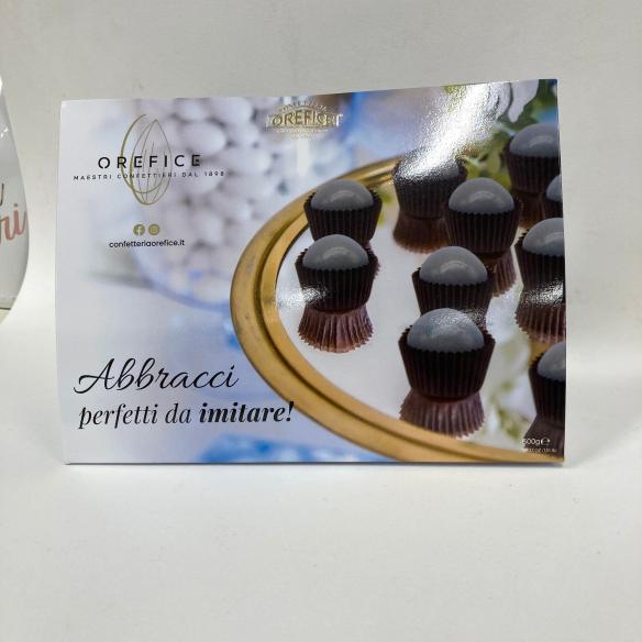 Confetteria Orefice - Abbracci biscuit wrapped in gray chocolate 500g