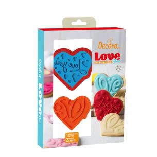 Decora - Love You plastic cutter and marker set 7 cm