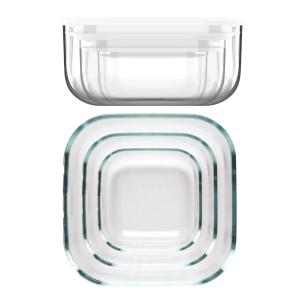 Guzzini - Set 3 contenitori ermetici in vetro borosilicato STORE&MORE GLASS 2