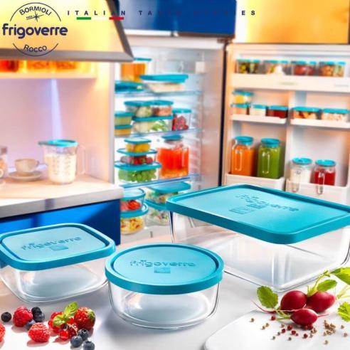 Bormioli - Contenitore frigoverre tondo in vetro con coperchio 12 cm