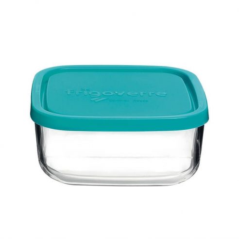 Bormioli - Square glass refrigerated container with lid 15 cm