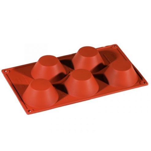 Pavoni - Stampo in silicone 5 muffin 8 cm